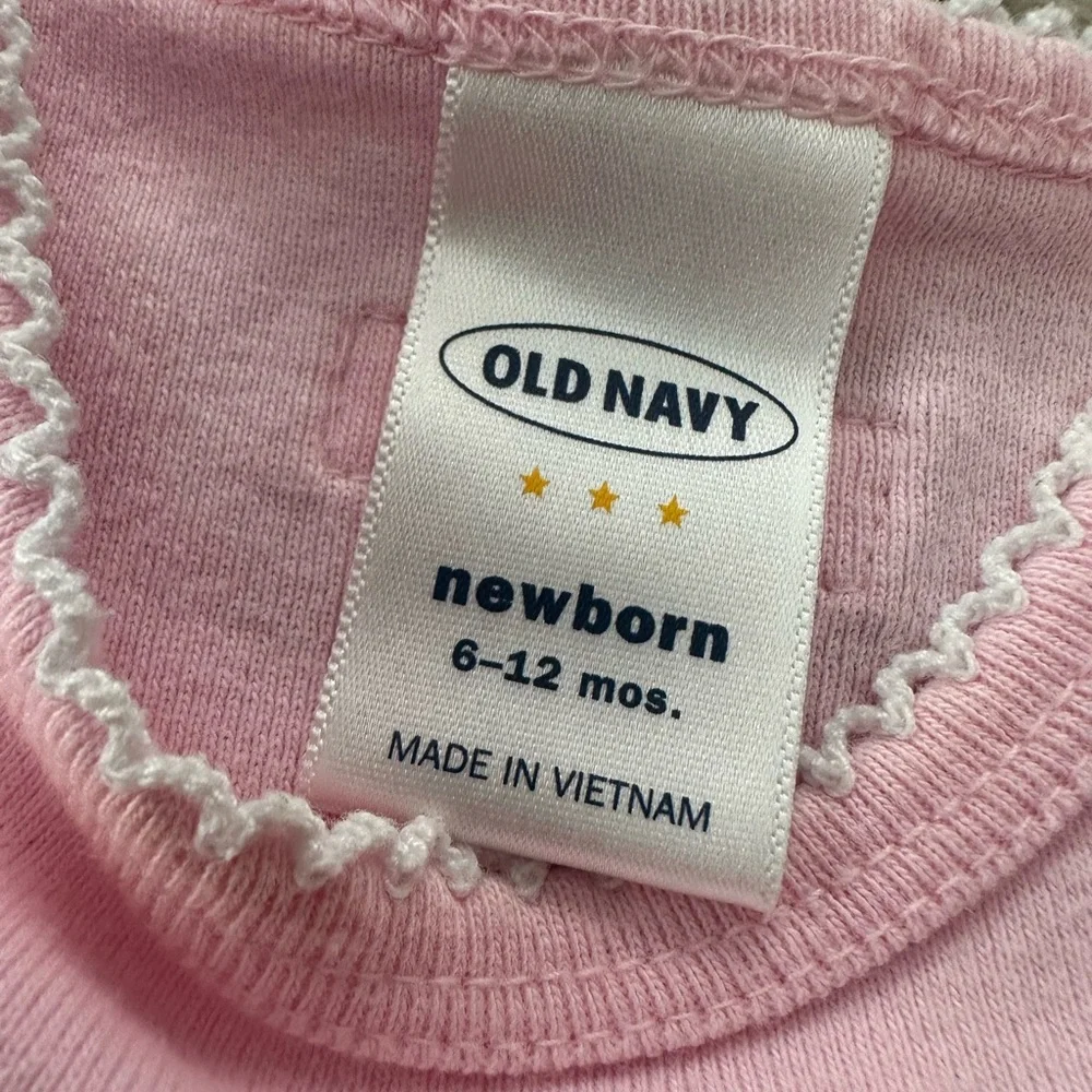 2006 Old Navy Daddy’s Little Sparkler Short Sleeve Bodysuit Onesie Pink 6-12 mo
